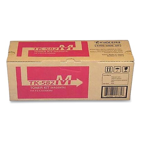 Kyocera TK582M High-Yield Toner, 2,800 Page-Yield, Magenta KYOTK582M